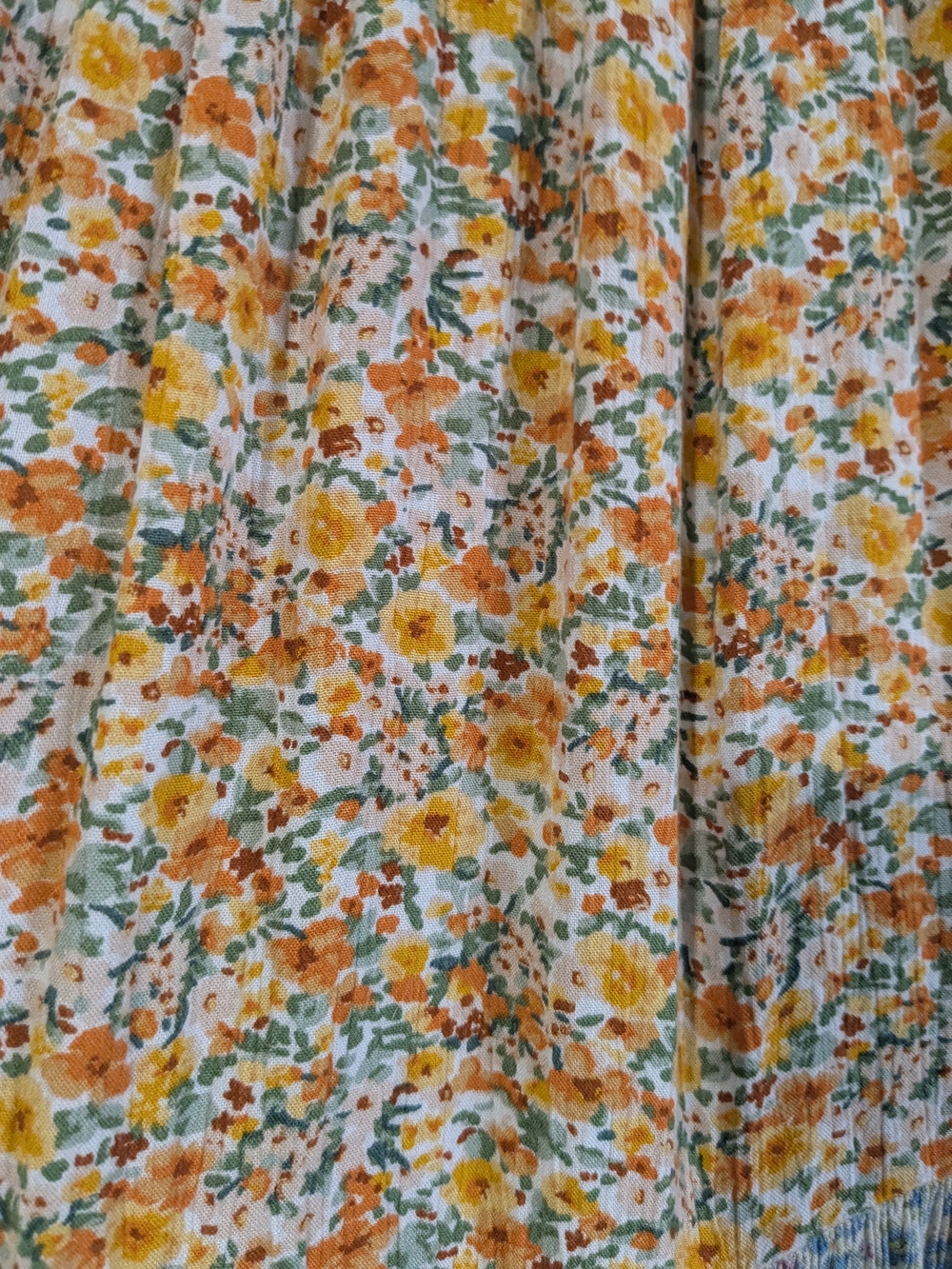 American Eagle Outfitters Boho Patchwork Floral Maxi Skirt Blue, Cream & Mustard - Picture 14 of 16